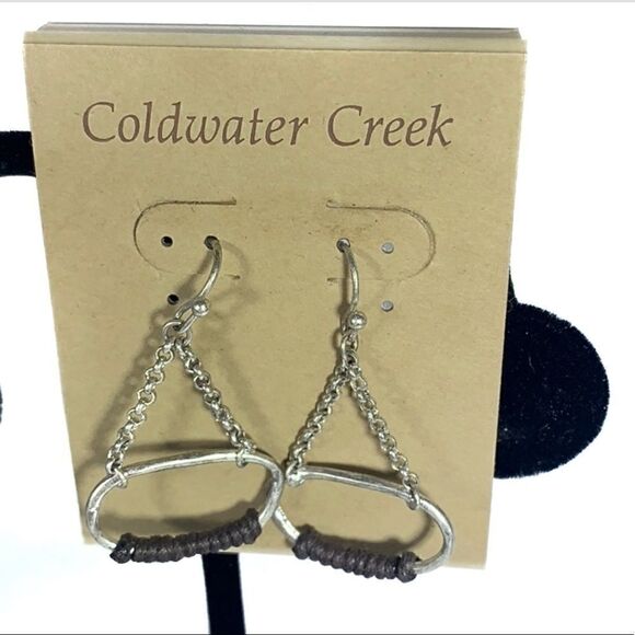 𝅺nwt Coldwater Creek silver wrapped earrings - Picture 1 of 2